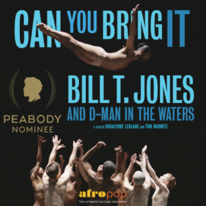 poster for can you bring it film shows dancer in the air with other waiting to catch him below