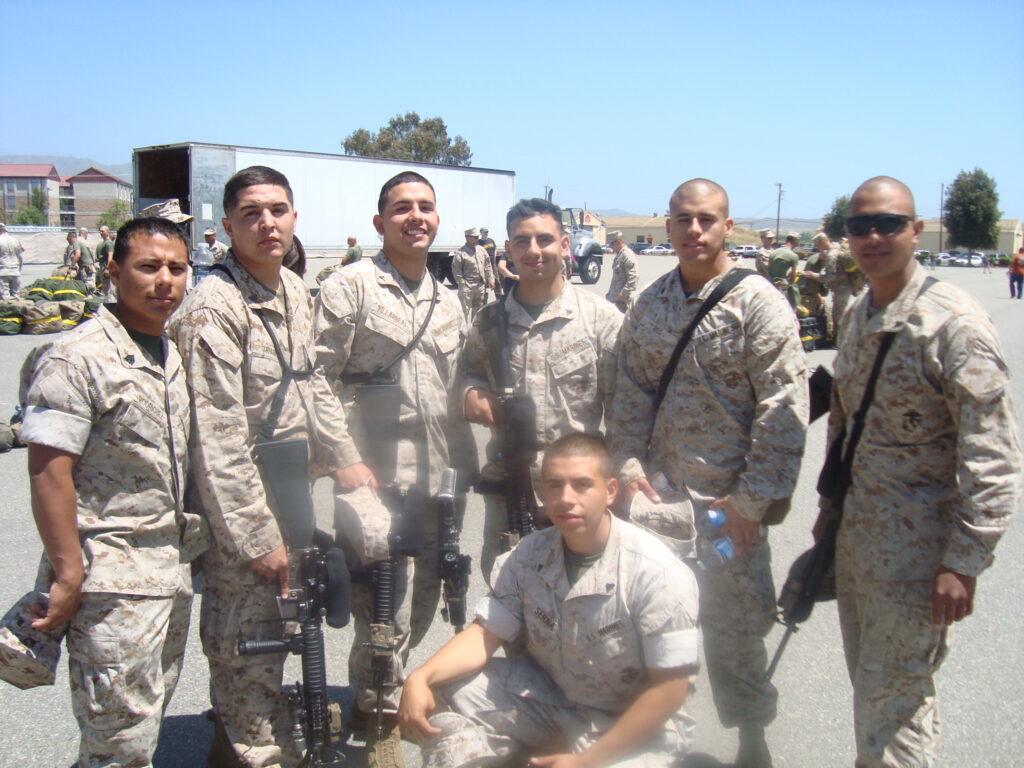 still of soldiers featured in american sons documentary