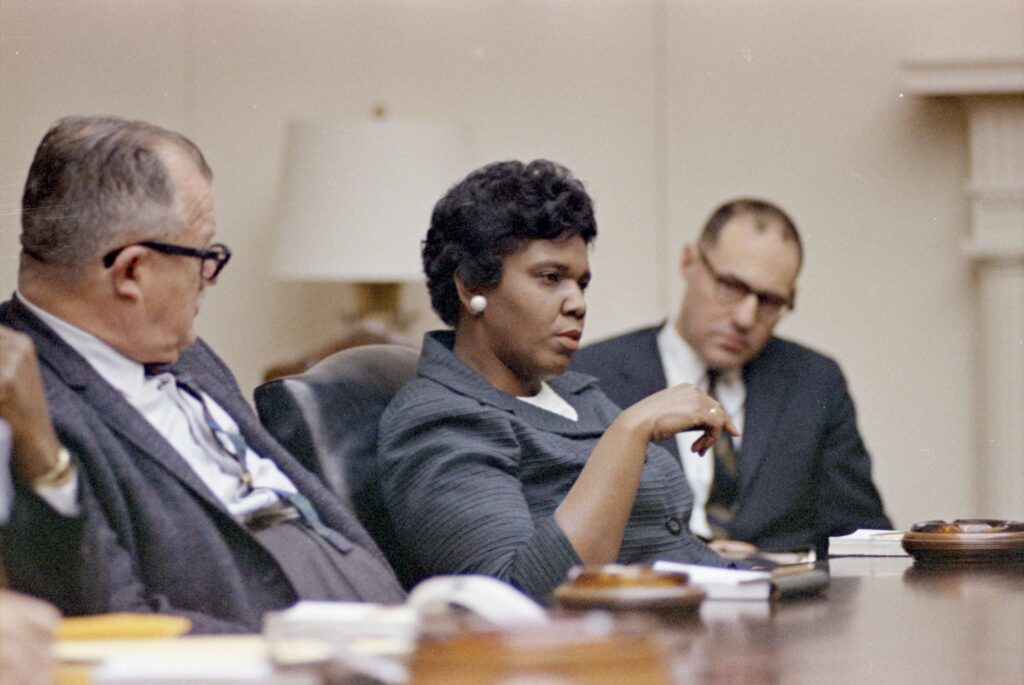 barbara jordan during a meeting
